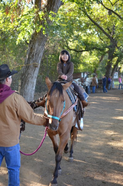V on horse