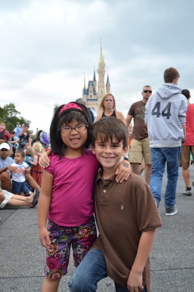 v & c with castle